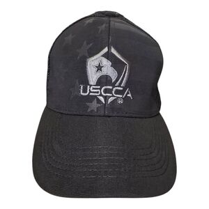 USCCA Black American Flag Gun Trucker Hat Baseball Cap Snapback Adjustable Men